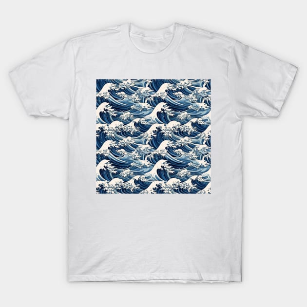 Ephemeral Crests: Hokusai Waves Reimagined T-Shirt by star trek fanart and more